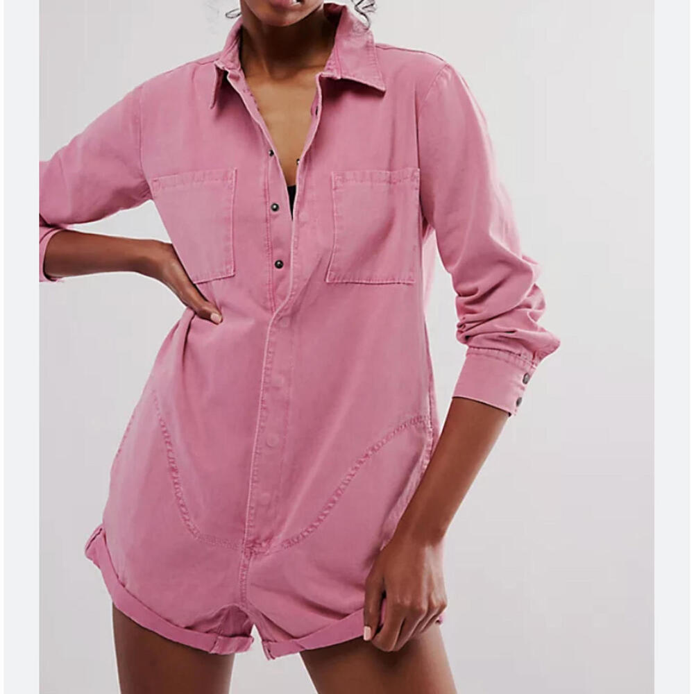 ONE TEASPOON FREE PEOPLE mauve prophecy western style romper